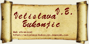 Velislava Bukonjić vizit kartica